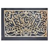 Cast Iron Welcome Mat Intricate Design 23" x 14"