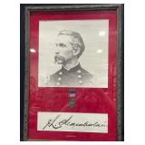 Gen. Joshua L. Chamberlain Framed Photo w Extras