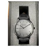 Nixon Porter Leather Watch ï¿½ Black