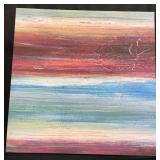 Abstract Horizontal Streaks Canvas Art Print