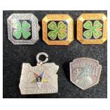 4-H Pins & Masonic Oregon Pendant Lot