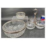 Vintage Crystalï¿½ 3-Section Condiment Server, Bowls
