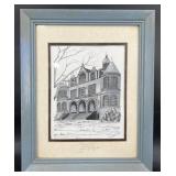 Ink Sketch of Denny Hall Univ of WA by George New