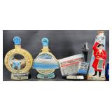 4 Vntg Jim Beam Liquor Decanters ï¿½ Blue Goose+