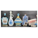 5 Vntg Jim Beam Whiskey Decanters ï¿½ Indianapolis+