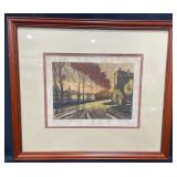 Framedï¿½Route Tournante en Auvergne Art Print