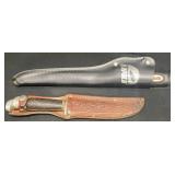 2 Knives w Sheaths ï¿½ Western & Rapala Filet