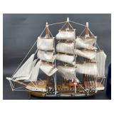 Wooden Sailboat Model w Detailed Features