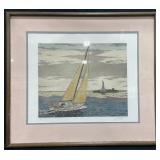 Harbor Sail New York Art Print by John Collette