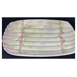 6 Italy Majolica Asparagus Serving Plates #4964