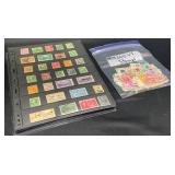 24 Pages Older U.S. Stamps w 300 Loose U.S. Stamps