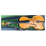 Vntg Full-Size Antonius Stradivarius Violin w Case