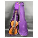 Vntg Full-Size Antonius Stradivarius Violin w Case