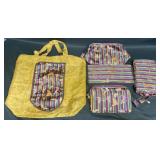 Set of Butterfly Silk Brocade Bags, Unused