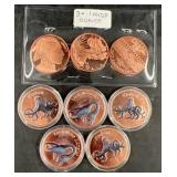 8 Copper Rounds 1 Troy Oz Each ï¿½ Kraken, U.S.Coins