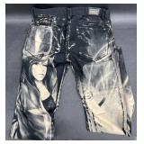 Rawdaled Overprint Jeans Pants Sz 33