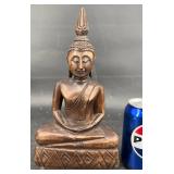 Wood Meditating Lanna Thai Buddha Statue