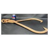 Large Vintage Logging Skidding Tongs