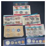 7 U.S. Mint Coin Sets 1965-1973