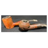 2 Vintage Smoking Pipes ï¿½ Trophy & Custombilt