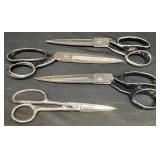4 Pairs Wiss Inlaid Shears Scissors Multiple Sizes