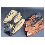 2 Like New Mitts ï¿½ Baseball Softball