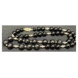 Black Beaded Fashion Necklace