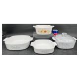 5-Pc CorningWare Mixed Floral Baking Dishes