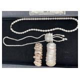 Freshwater Pearlï¿½Necklaces &ï¿½MOP Abalone Bracelets