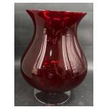 PartyLite Ruby Red Hurricane Candle Holder