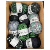 27 Balls of Ice Yarns Assorted Colors & Textures