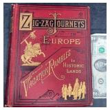 Antique 1879 Zig-Zag Journeys in Europe Book