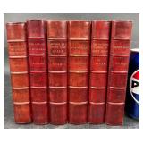 6 Antique Leather-Bound Books by Nimrod, Combe+