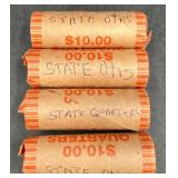 4 Rolls of U.S. State Quarters, $40 Face Value