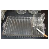 20 Vntg Orchard Crystal Sip Smoke Snack Tray Sets