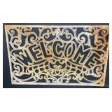 Cast Iron Welcome Mat Intricate Design 23" x 14"