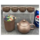 Portable Tea Set in Travel Bag, Unused