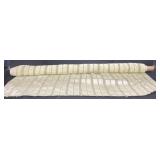 44" Wide Roll of Silk Fabric w Green Embroidery