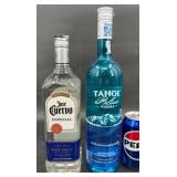 Sealed Jose Cuervo Tequila & Tahoe Blue Vodka