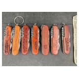 7 Folding Multi-Tool Wood Knives w Advertising