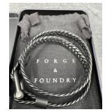 Forge & Foundry Menï¿½s Double-Wrap Leather Bracelet