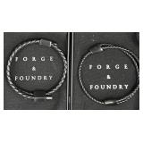 2 Forge & Foundry Menï¿½s Leather Bracelets w Boxes
