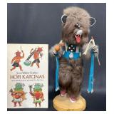Native American Bear Kachina Doll w Book