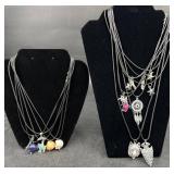 16 Assorted Necklaces w Displays ï¿½ Menï¿½s, Skulls +