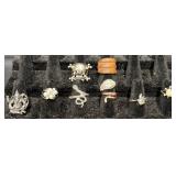 8 Assorted Rings ï¿½ Sterling, Wood, Metal +