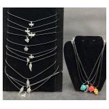 16 Necklaces w Displaysï¿½ Butterflies, Dragonflies+