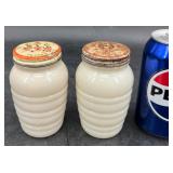 Vintage Fire-King Bee Hive Salt & Pepper Shakers