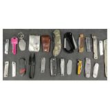 22 Assorted Small Knives & Trim Tool