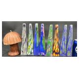 Vintage Candles ï¿½ 8 Colorful Pyramids & Mushroom