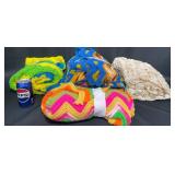 4 Crocheted Blankets w Variety of Designs